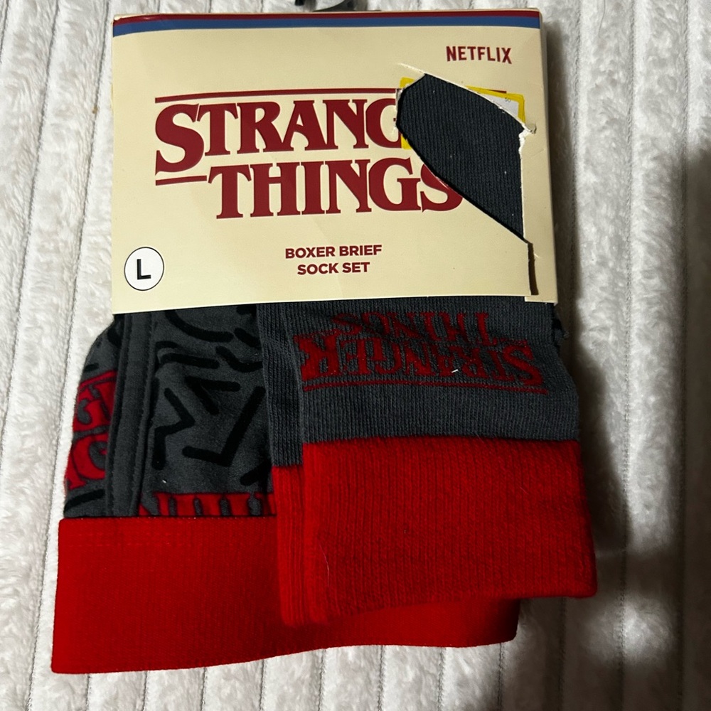 Red and Gray Boxer Brief Sock Set